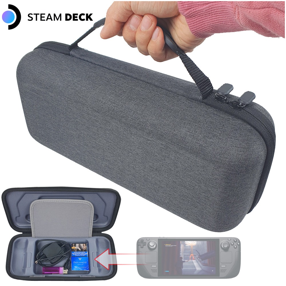 스팀덱 SteamDeck 충전기 악세사리 에어폼 휴대용 하드 수납 케이스 파우치 가방 풀커버 스탠드