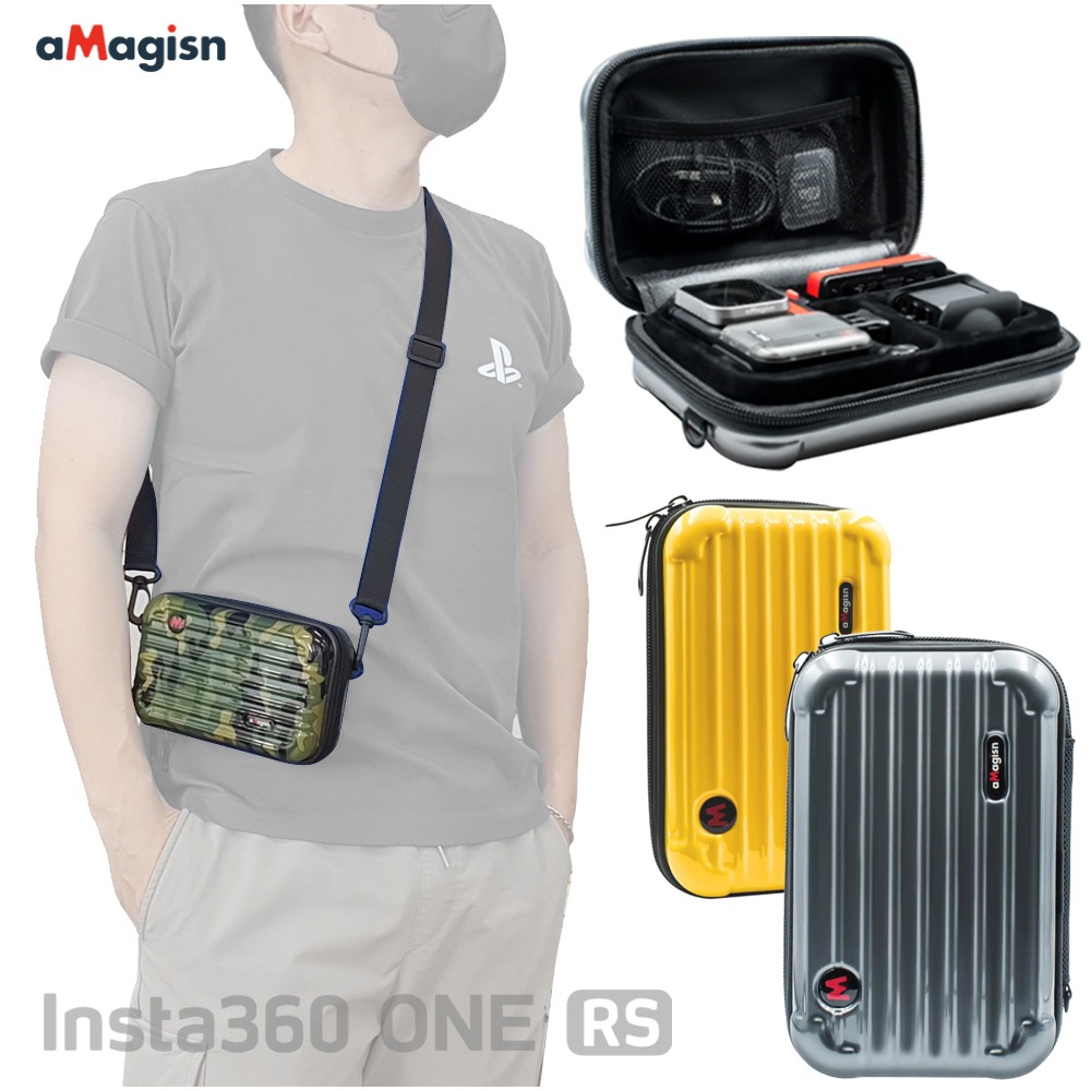인스타360 ONE RS 악세사리 하드 캐리어 가방 케이스 파우치 손목 어깨끈