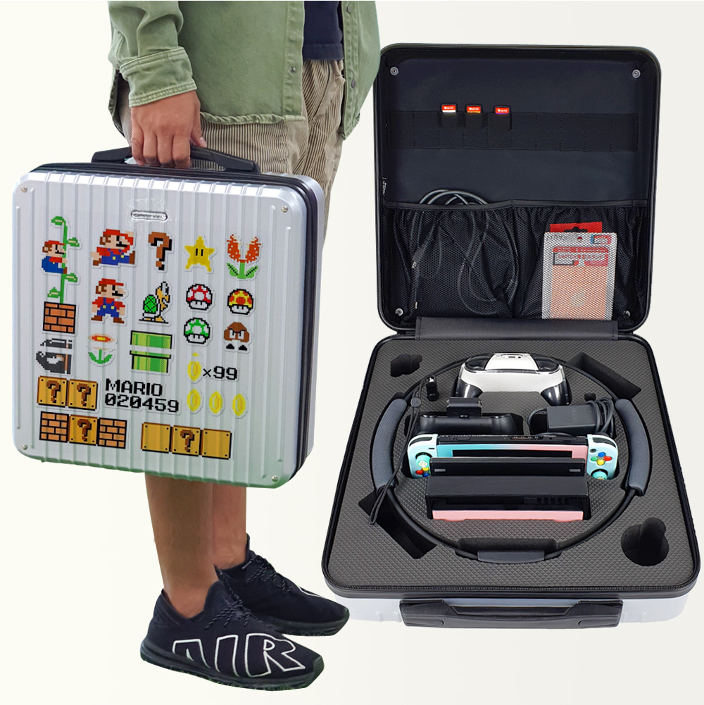 캔스타 닌텐도 스위치 악세사리 링콘 프로콘 몬스터볼 여행용 캐리어 풀셋 수납 가방 케이스