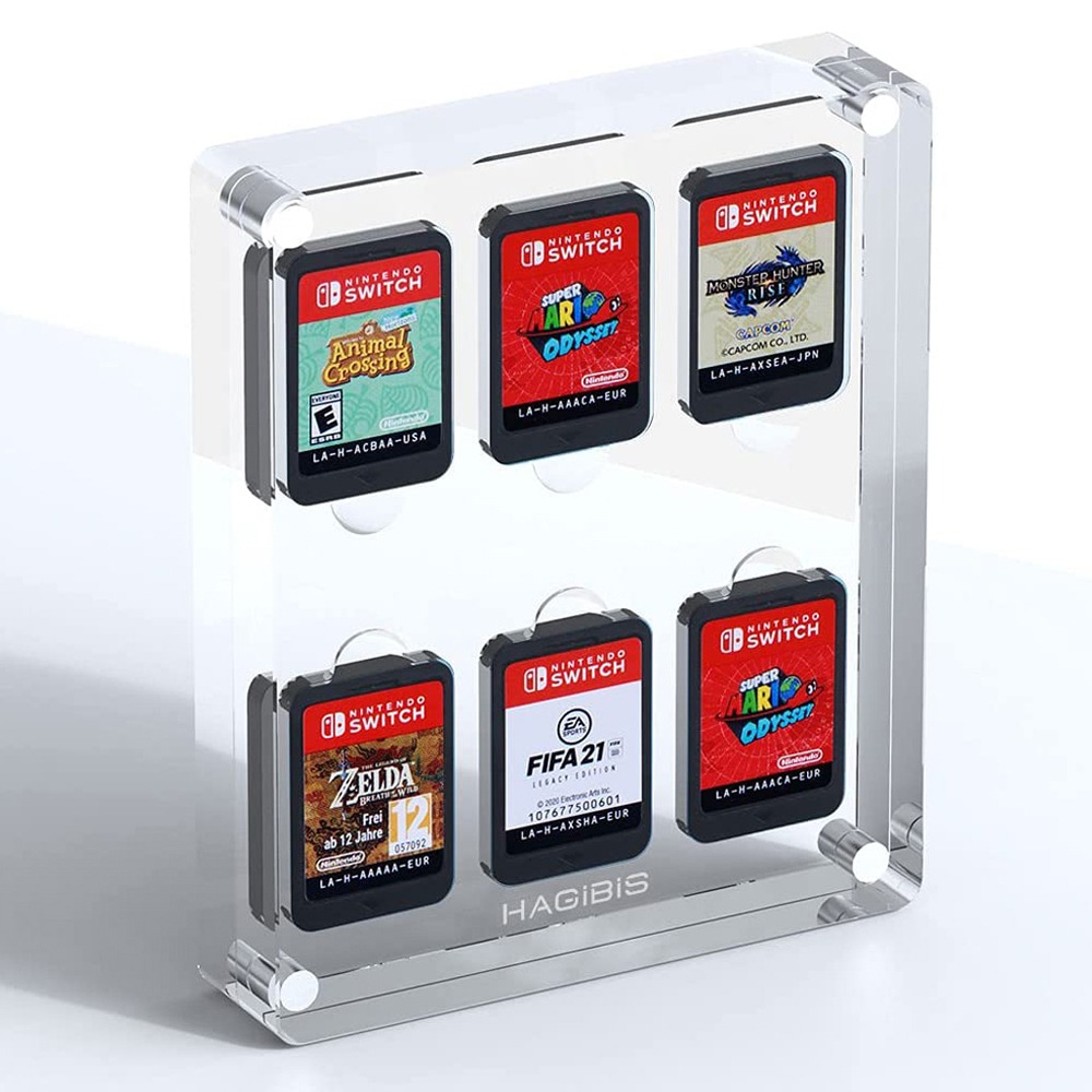2cm 두께 닌텐도 스위치 게임 칩 팩 카드 보관 아크릴 투명 장식 카트리지 커버 케이스